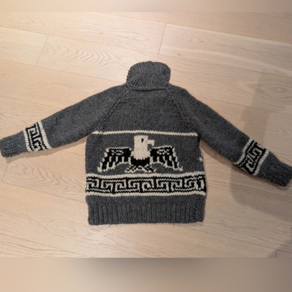 Hand Knit Cowichan Sweater. Size Xsmall to Small. - Picture 2 of 5